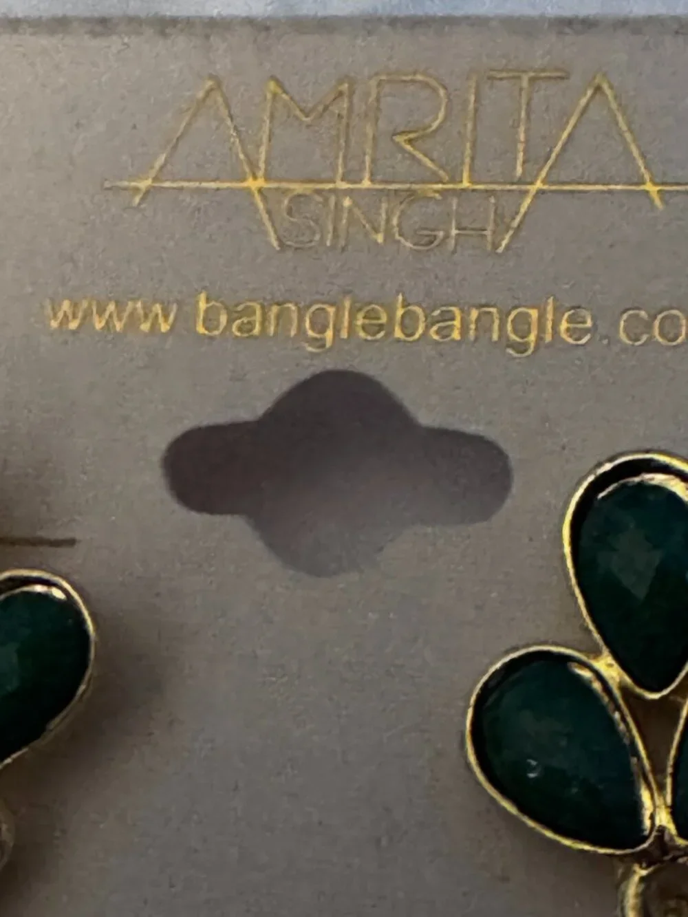 Amrita Singh 'Evergreen' Bangle Dangle Chandelier Earrings, NWT - Picture 3 of 3